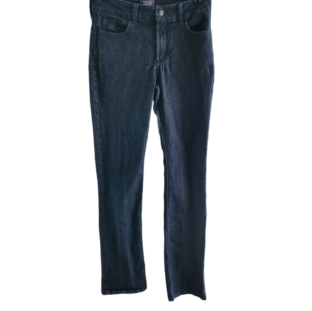 NYDJ Women's Marilyn Straight Lift Tuck Dark Blue Jeans Size 6